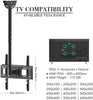 Swiveled Arm TV Ceiling Stand,TV Ceiling Mount Bracket for 32-70 inch Plasma/LCD/LED Screen,Tilt Range 5°to-15°,Max Weight 50Kg VESA 600×400