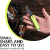 Pocket Knife, 1.75" Survival Stainless Steel Folding Knives UK Legal Sprint Cactus Green Finish, Stylish High Performance, Non Locking EDC Blade, Portable for Camping Hiking