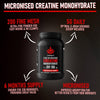 Creatine Monohydrate Powder by  - 1000 Grams (1kg), 200 Servings at 5 Grams, Micronised, Pure 200 Mesh, Unflavoured - Enhances Muscle Performance Power & Recovery (1000 Grams (1kg))