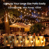 Outdoor String Lights Mains Powered,110FT/33M G40 Garden Festoon Lights with 56+2 Shatterproof G40 Plastic LED Edison Bulbs Waterproof for Outside Patio Gazebo Pergola Décor Wedding Cafe