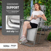 Gravity Chair Monocolour- Adjustable Reclining Zero Gravity Lounger for Garden & Patio -Foldable Lightweight Chair with Ergonomic Support -Durable Textilene Fabric & Non-Slip Feet-LightGrey 2pk