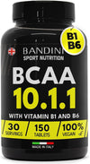 ® BCAA 10.1.1 150 Tablets - Branched Chain Amino Acids 10:1:1 - Leucine, Isoleucine, Valine with Vitamin B1, B6-100% Vegan Lactose Free Amino Acids - Powerful Pre and Post Workout Supplement