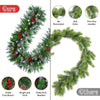 Christmas garland,christmas garland with lights,2.7M/ 9FT Christmas Garland Decorations Illuminated with LED Lights,for Stairs Fireplaces Christmas Festive Wreath Xmas Decor