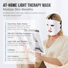 Red Light Therapy for Face, Led Face Mask Light Therapy, Infrared Red Light Therapy Mask, Advanced Anti-Aging Wrinkle Acne Removal Skin Care Device for All Skin Types at Home (White)