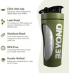 Insulated Metal Protein Shaker, Stainless Steel Supplement Bottle - BPA Free for Gym 735ml in Forest Green