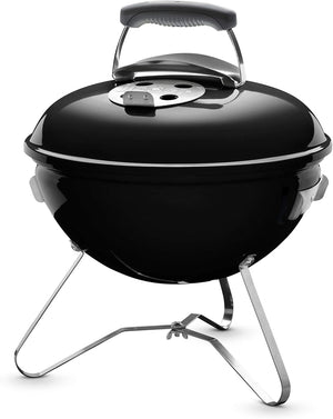 Smokey Joe Original Charcoal Grill, Ø 37cm Grill Area, Portable BBQ Grill, Porcelain-Enamelled Lid & Bowl - Black (1111004)