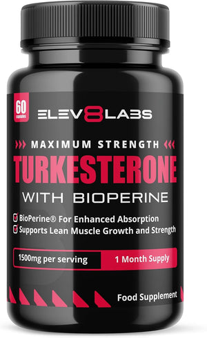 Turkesterone Capsules - 1500mg Per Serving - Vegan 60 Capsules - Natural Supplement for Muscle Strength, Endurance, and Recovery – Plant-Based Support for Men’s Fitness, Performance & Active Lifestyle