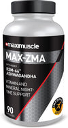 Max-ZMA | Zinc, Magnesium, Vitamin B6 & KSM-66 Ashwagandha for Recovery & Support | 90 Capsules - 1 Month Supply