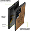 Wood Case for Galaxy S24 Ultra Case 2024 [Natural Wood & Black Soft TPU] Shockproof Protective Cover Unique Wooden Case Compatible with Samsung S24 Ultra (Viking Compass-Walnut)