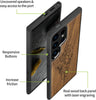 Wood Case for Galaxy S24 Ultra Case 2024 [Natural Wood & Black Soft TPU] Shockproof Protective Cover Unique Wooden Case Compatible with Samsung S24 Ultra (Viking Compass-Walnut)