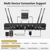 Wireless Microphones System, 4x5 Channel UHF Wireless Mic, 4 Handheld Adjustable Frequency Metal Cordless Dynamic Mic, Multiset Operation, 90m Ideal for Karaoke Singing Wedding Church, Silver