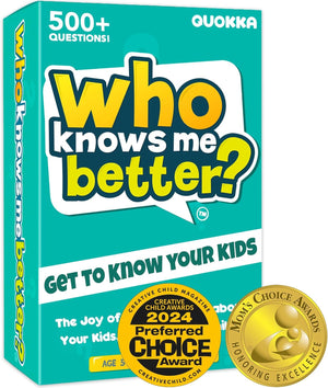 Who Knows Me Better? | Kids & Family Card Quiz Game | Fun & Educational Questions for Children & Families | Suitable For Boys & Girls 5+ Year Olds to Adult | Stocking Filler