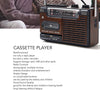 Retro Radio Cassette Player, AM/FM Radio Stereo Portable Cassette Player Boombox CasetteTape Player Recorder with Earphone Jack, Support Storage Card and USB