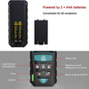 Laser Distance Meter, IP54 Laser Measure with 2 Bubble Levels,Portable Laser Rangefinder Digital Distance Meter with 4 Line LCD Display and Bigger Clear Backlight