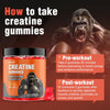 Creatine Gummies 5000mg Creatine Monohydrate with 1000mg BCAAs per Serving for Men & Women, Vegan & Sugar-Free, Easy Pre/Post Workout Gym Support for Performance and Muscle Power, 120 Count