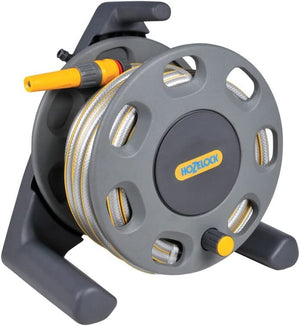 - Compact Hose Reel 25m (ø 12.5 mm) : Integrated Handle, Supplied with 25m of Multi-purpose Hose, Fittings and Nozzle, Max. Capacity 30m [2412P0275]