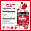 Creatine Gummies 5000mg (5G) for Men & Women - 90 Chewable Creatine Monohydrate Gummies Strawberry Flavoured | Pre Workout Gym Supplement| Muscle Boost| 3 Per Day - Vegan & Halal (1X)