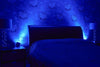 Plugin GU10 Spotlight Uplighter Wall Wash Light Plug Socket Lamp with Blue Narrow Beam Bulb