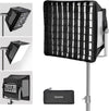 Upgraded Softbox Diffuser for RGB1200 LED Video Light Panel, 14.6"x13.6"/37x34.5cm Foldable with Grid/Bag/Blackout Hood, No Need to Remove barndoors Quick Set Up for Portrait Soft Light, NS5S