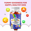 Kids Vitamins multivitamins, Strawberry Flavour Kids Vitamins Gummies, 1-a-Day Kids Sugar Free Vitamins, Contains Essential Multivitamins for Kids, Vegan, Kids multivitamins Gummies 3-12 Years