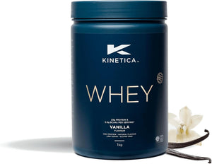 Premium Whey Protein Powder | Grass Fed | Vanilla | 1kg | 33 Servings | Naturally Occurring Glutamine and BCAA Amino Acids | Muscle Building & Recovery