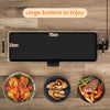 Electric Teppanyaki Table Grill, BBQ Griddle | Non-stick Barbecue Hot Plate with Wooden Spatulas and 2 Egg Rings (XL, 70 x 23CM)
