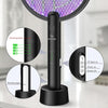 Electric Fly Swatter Rechargeable Mosquito Fly Killer 2in1 Fly Zapper Racket 4000V Bug Zapper Type-c Fly Catcher with Ultraviolet Lamp Indoor Home Outdoor Backyard Terrace Camping (Black*1)