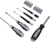 Household Tool Set, 32 Pieces, Black/Grey