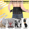 Lower Back Braces for Back Pain Relief - Compression Belt for Men & Women - Lumbar Support Waist Backbrace for Herniated Disc, Sciatica, Scoliosis - Breathable Mesh Design, Adjustable Straps(XL,Black)