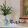 LED Christmas Scene : Santa in Sleigh with Flying Reindeer : Battery : 4205-000