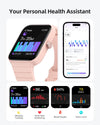 Smart Watch for Women Answer/Make Call, Alexa Built-in, 1.8" Fitness Watch with 100+ Sports for Android iOS, IP68 Waterproof Activity Tracker, Heart Rate Sleep Monitor, Pink, GOPO1