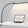 LED Desk Lamp with Clamp, Eye Caring Reading Lamp with 10 Brightness, 5 Color Modes, Long Flexible Gooseneck Daylight Light, Architect Task Lamp, Clip on Lamps for Home Office, Super Bright