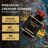 Creatine Gummies 3000mg 60 Gummies 30 Days Supply Creatine Monohydrate Gummies - Berry Flavoured Creatine - Pre Workout Gym Supplement for Men & Women - Vegan Chews Chewable Max Strength