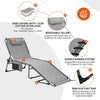 Set Of 2 Sun Loungers For Garden Oversize 5-Position Adjustable Backrest 78.7x26.7in Folding Sun Loungers for Heavy People Sun Bed with Pillow Lounge Chair Camping Patio Pool Indoor Outdoor