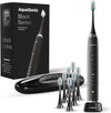 Black Series Ultra Whitening Toothbrush ADA Accepted Electric Toothbrush - 8 Brush Heads & Travel Case - Wireless Charging - 4 Modes w Smart Timer - Sonic Electric