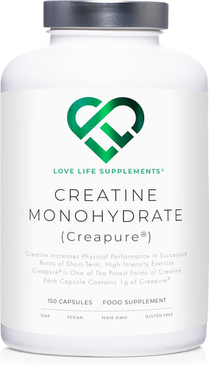 Creapure® Creatine Monohydrate Capsules (1 Gram per Capsule) | 150 Capsules (not Powder or Tablets) | 30-50 Servings |  - 'Clean, Effective, High Quality'