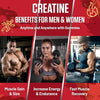 Creatine Monohydrate Gummies 5000mg for Men & Women, Enhanced with Taurine & Vitamin B6, Pre -Workout Supplement for Muscle Growth, Strength & Recovery, Berry Flavor, Vegan (60 Count (Pack of 1))