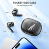 Wireless Earbuds,Wireless Earphones Bluetooth 5.3 in Ear with 4 Mic ENC Calls Noise Cancelling Wireless Headphones Mini LED Display HiFi Stereo 42H Playtime Bluetooth Earbuds Touch Control/IP6/Black