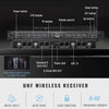 Wireless Microphone System, Eight-Channel Wireless Mic, w/ 8 Handheld Dynamic Microphones, Auto Scan,8x40 Adjustable UHF Channels, 328ft, Microphone for Singing, Church(PTU-6000A)