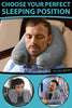AIR Inflatable Travel Pillow for Airplane - Hooded Neck Pillow for Travel - Inflatable Travel Neck Pillow - Plane Pillow - Neck Cushion - Flight Pillow - Travel Neck Pillows - Grey