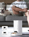 Automatic Cat Feeder, 2.4GHz Auto Cat Feeder with App Control 3L, Low Food & Blockage Sensor, 304 Stainless Steel Bowl, Fresh Lock Technology,1-30 Meals/Day Anti-Clog Pet Feeder, White