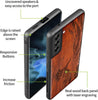 Wood Case for Galaxy S22 Case 2022 [Hard Real Wood & Soft TPU] Shockproof Hybrid Protective Cover Unique & Classy Wooden Case Compatible with Samsung S22 Case (Wave Off Kanagawa-Rosy)