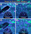 Baby Lights Projector, Roating Sensory Lights with 8 Lighting Modes, Starry Sky & Ocean Night Light Porjector for Kids, Baby Sensory Toy Gifts for Baby Gifts for Girls Boys - Black