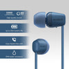 WI-C100 Wireless In-ear Headphones - Up to 25 hours of battery life - Water resistant- Built-in mic for phone calls - Voice Assistant compatible - Reliable Bluetooth® connection - Blue