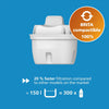 Water Filter Jug +4 Micro X-Clean Replacement Filter Cartridges, Fast flow, White, 2.6 litres, Electronic timer