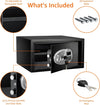 Steel Security Safe with Digital Keypad - Secure Money, Cash, Jewelry, ID Documents, 28 Litres, 43 cm W x 37 cm D x 23 cm H, Black