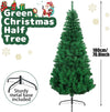 Half Christmas Tree,1.8M Green Artificial Half Christmas Tree with Stand Slim Half Xmas Tree Christmas Decoration Holiday Decoration