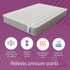 Sleep King Size Three Zone Memory Foam and Coil Spring Hybrid Mattress , Size 150 x 200cm , White