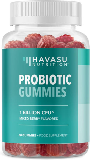 Probiotic Gummies for Digestive Support and Gut Health with 1 Billion CFU of Shelf Stable Microorganisms | Non-GMO, Gluten Free and Vegetarian Friendly | 2 Month Supply Mixed Berry Gummies