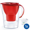 Water Filter Marella Rouge, 1 Cartouche Filtrante MAXTRA PRO All-in-1 - Innovative Filtration, Fridge Compatible, Dishwasher Safe